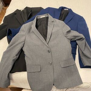 Calvin Klein boys blazers. Set of 3. Size 10. Black, grey and navy
